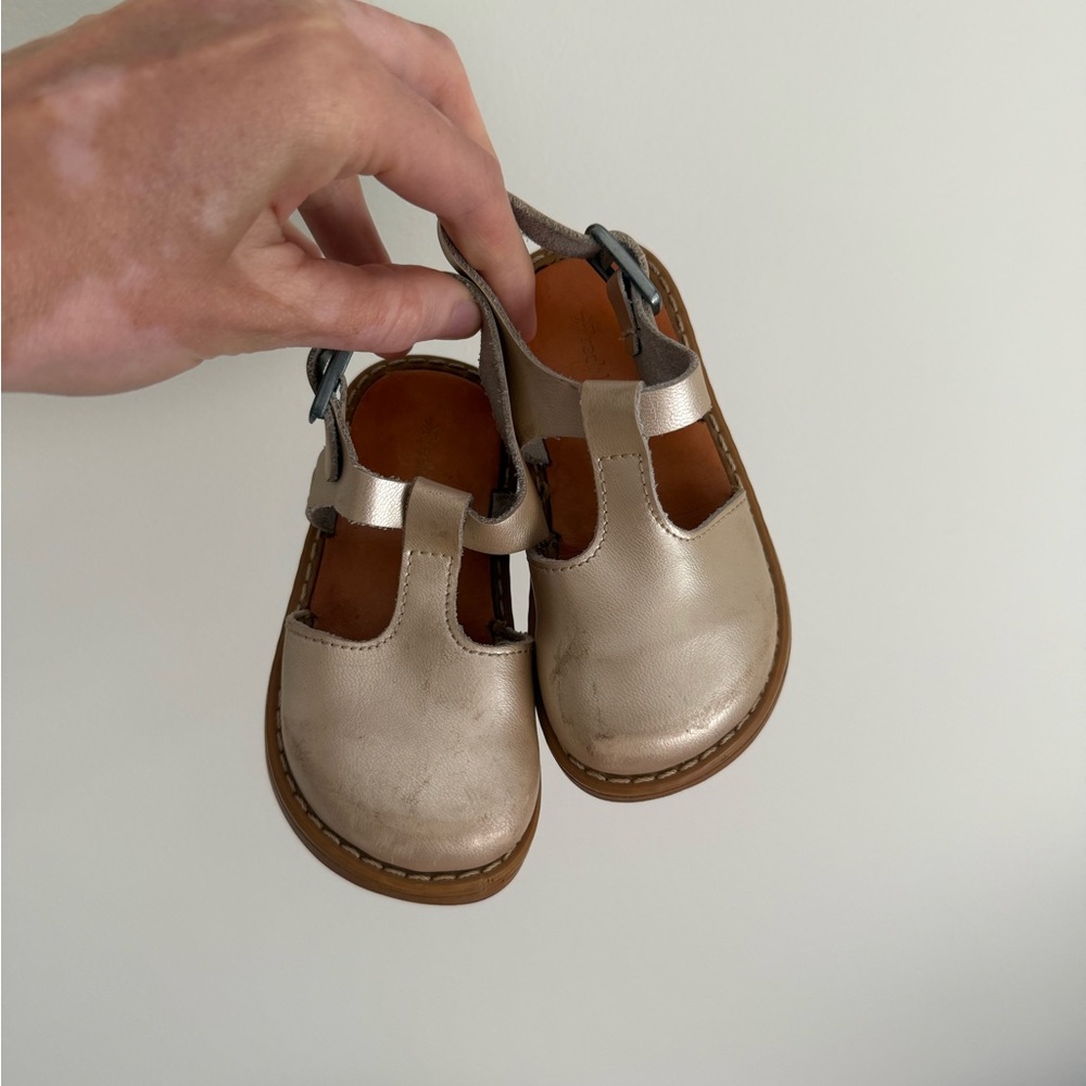 Freshly Picked platinum Newport clogs